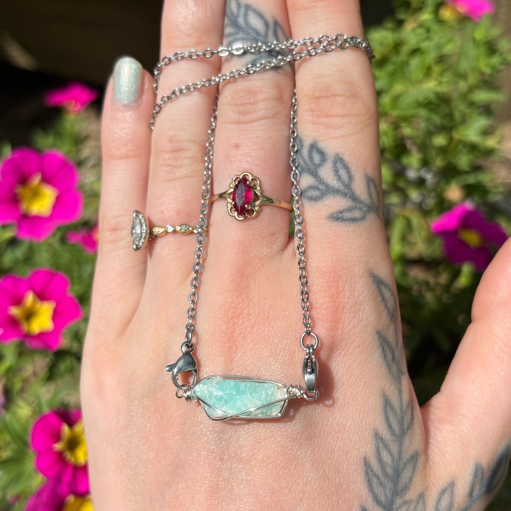 Amazonite mini interchangeable necklace - Picture 1 of 2